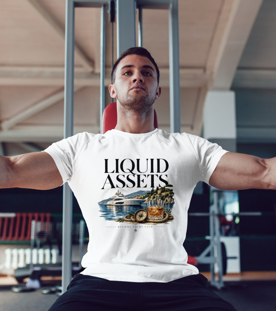 Liquid Assets Yacht Club Ferretti Custom Line Riviera Sailing T-Shirt