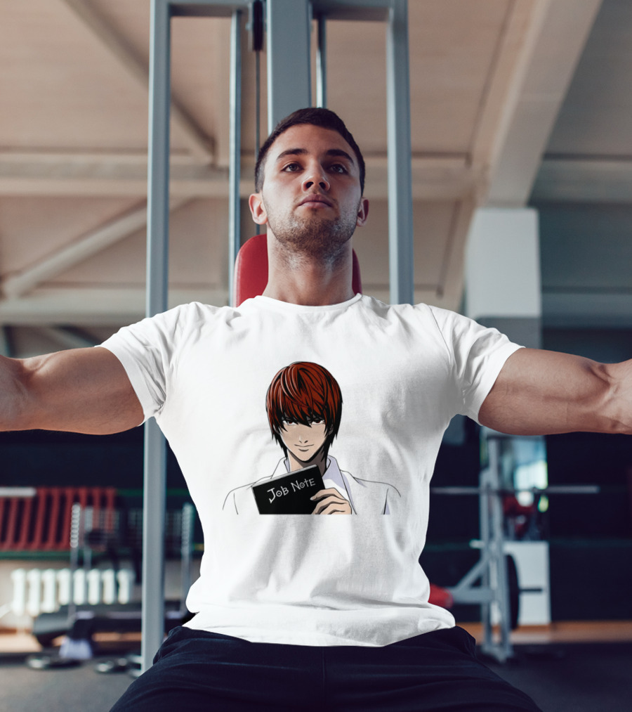 Job Note Parody Light Yagami Character Anime Manga T-Shirt