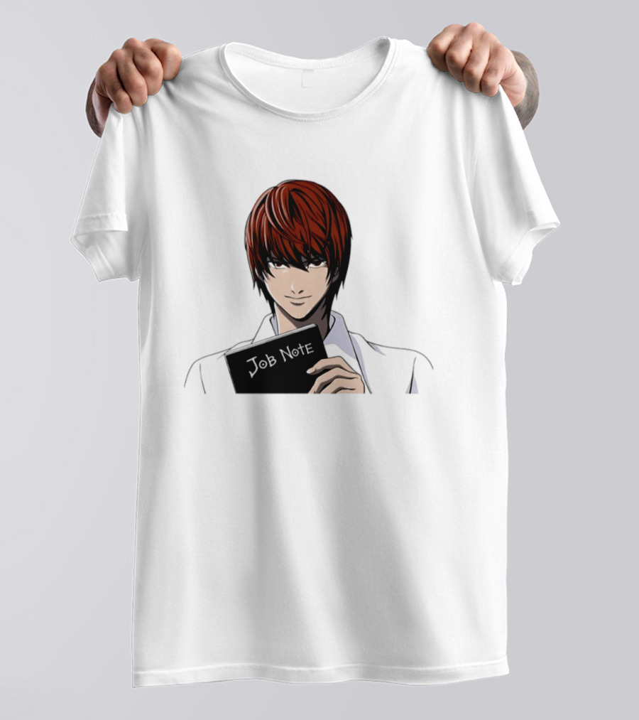 Job Note Parody Light Yagami Character Anime Manga T-Shirt