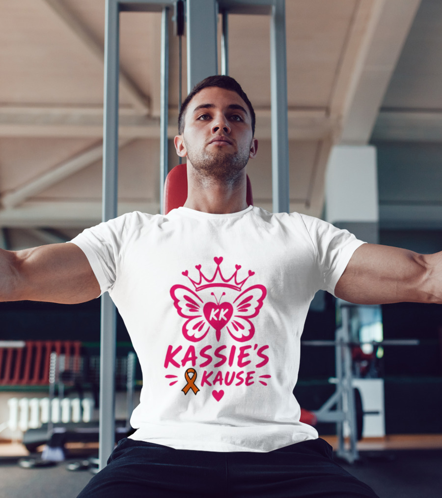 Kassie's Kause KK Butterfly Crown Orange Awareness Ribbon T-Shirt