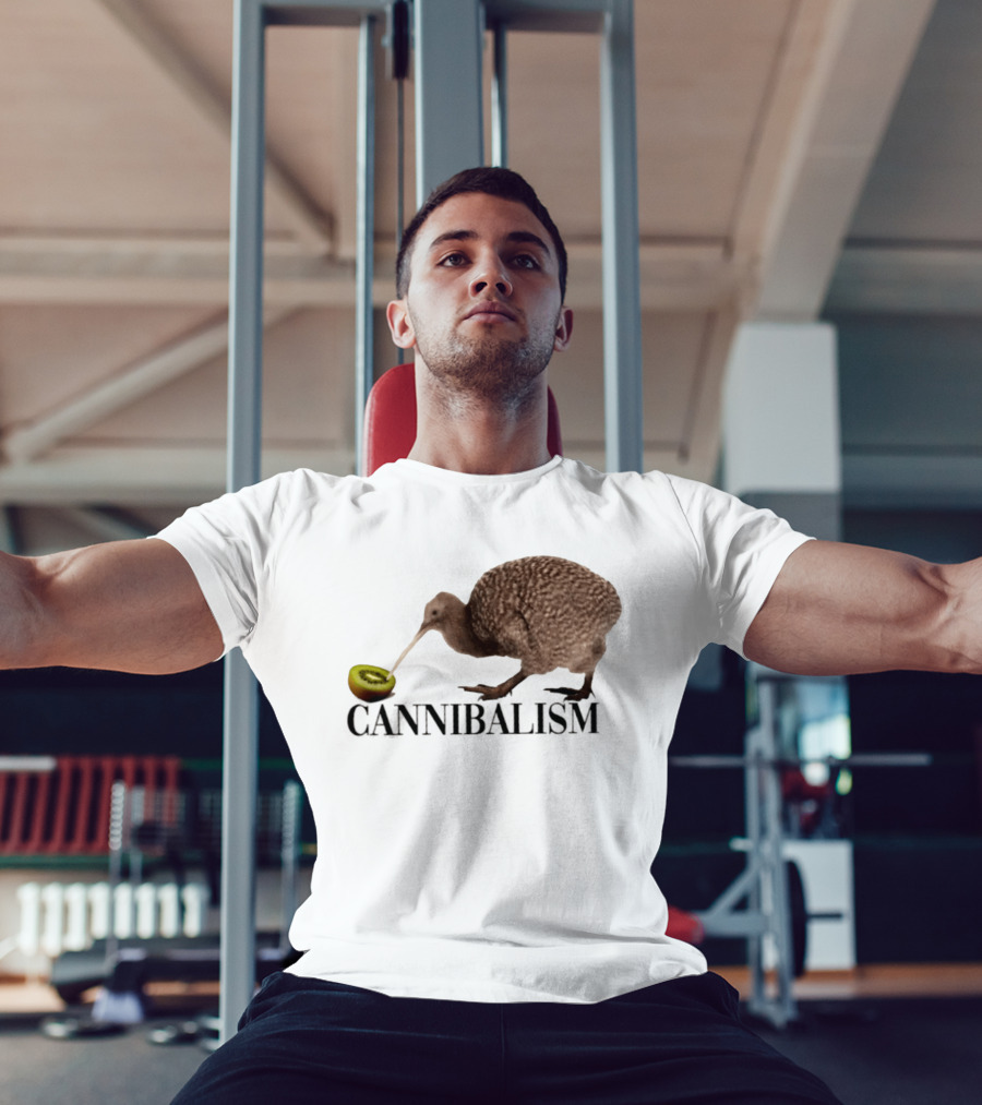 Kiwi Bird Cannibalism With Kiwi Fruit Pun Nature T-Shirt