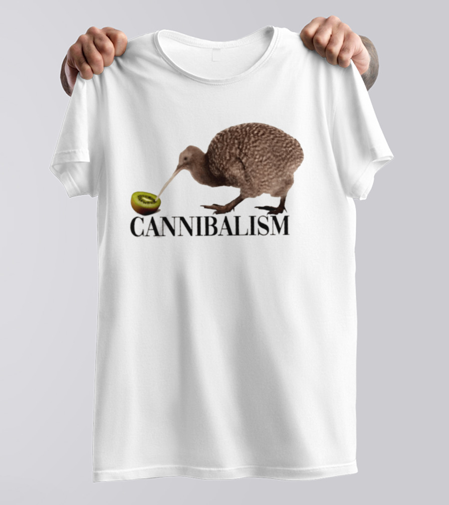 Kiwi Bird Cannibalism With Kiwi Fruit Pun Nature T-Shirt