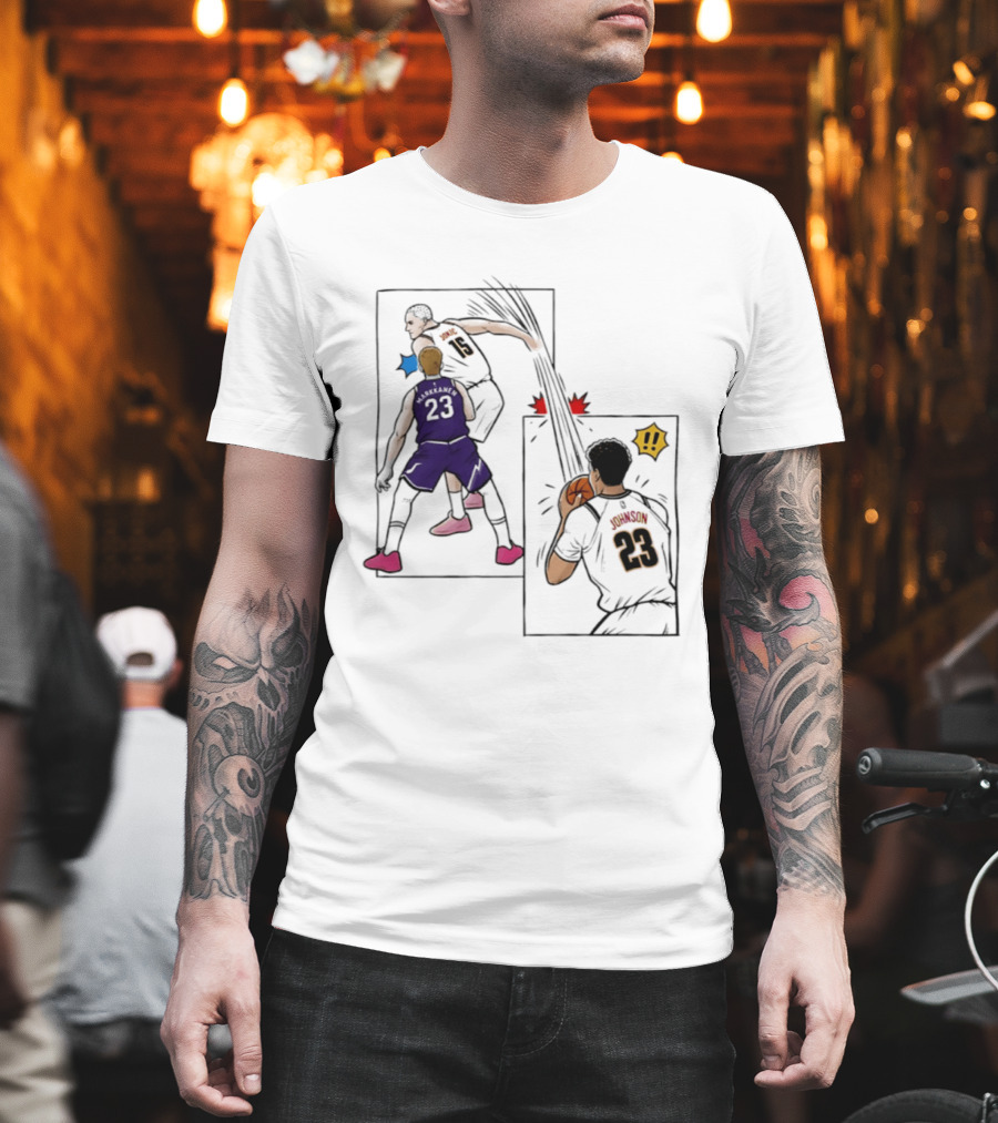 Nikola Jokic Denver Nuggets NBA Comic Swanson 23 Basketball Action T-Shirt