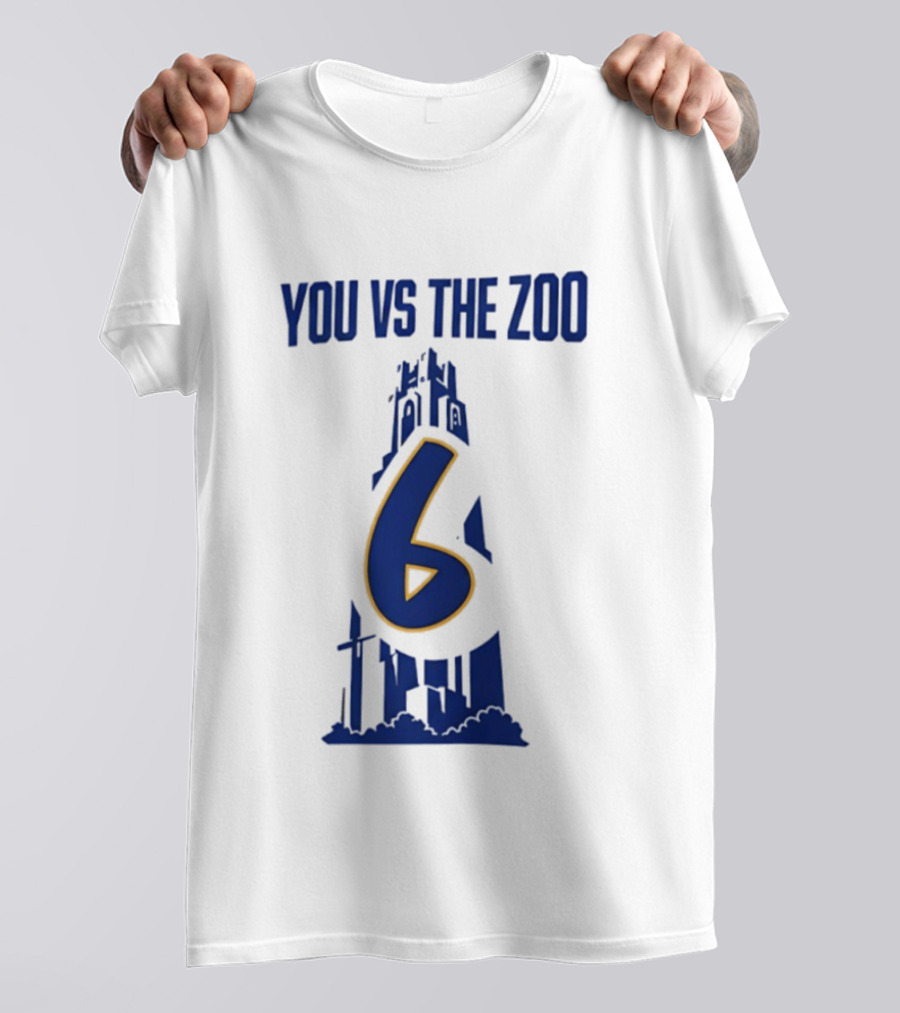 Pittsburgh Panthers You Vs The Zoo Number 6 Skyline T-Shirt