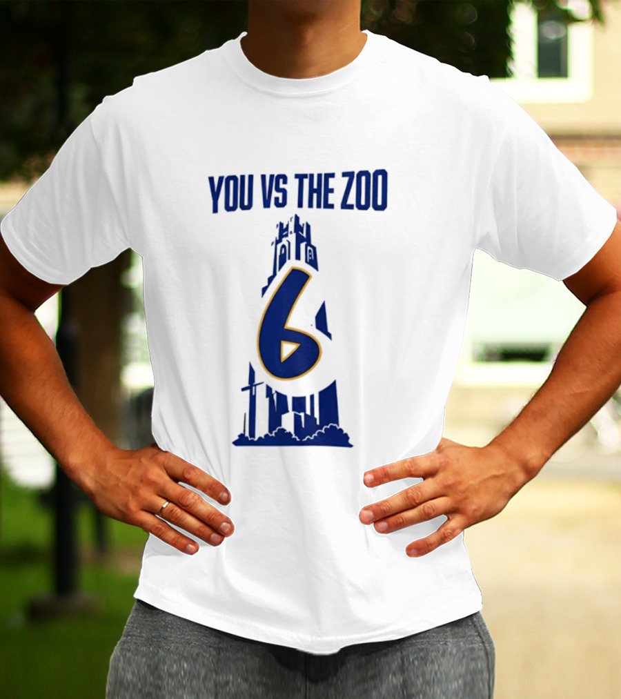 Pittsburgh Panthers You Vs The Zoo Number 6 Skyline T-Shirt