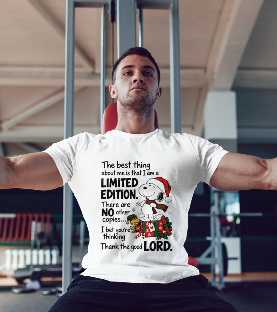 Snoopy Christmas Limited Edition Thank The Good Lord T-Shirt