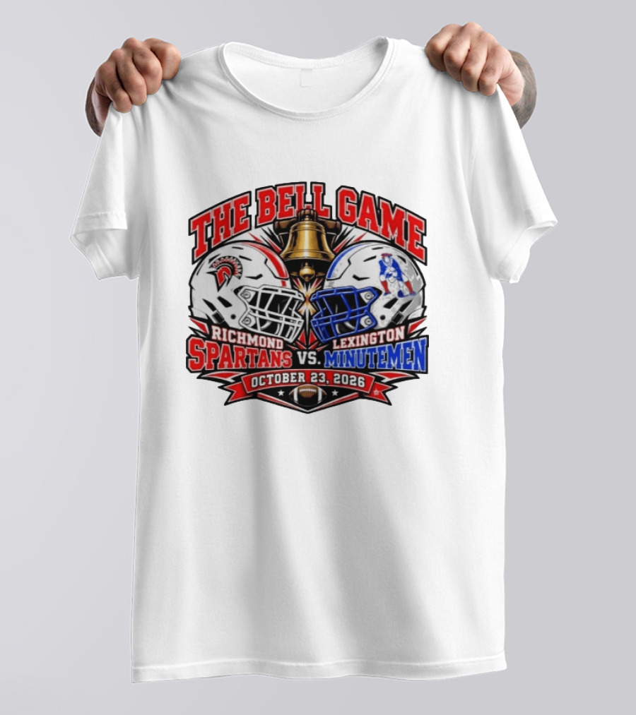 The Bell Game Richmond Spartans Vs Lexington Minutemen October 23 2026 Football Rivalry Matchup T-Shirt