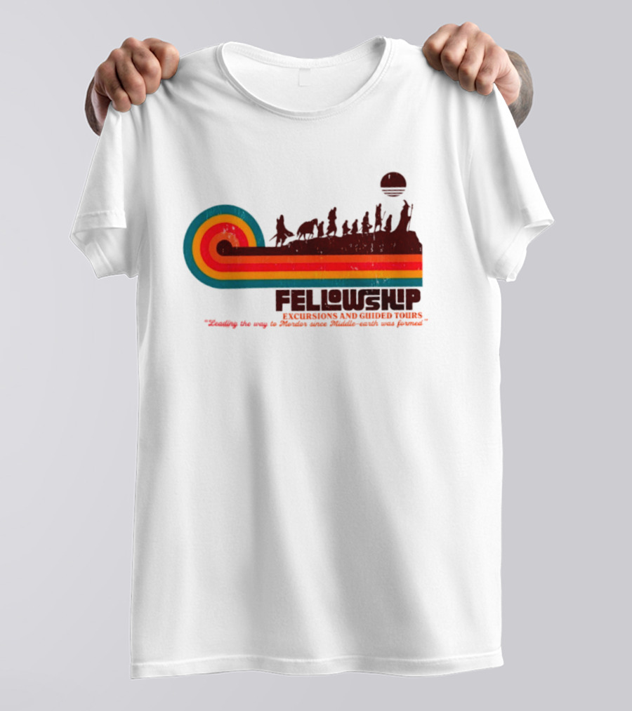 Fellowship Excursions And Guided Tours Leading The Way To Mordor T-Shirt