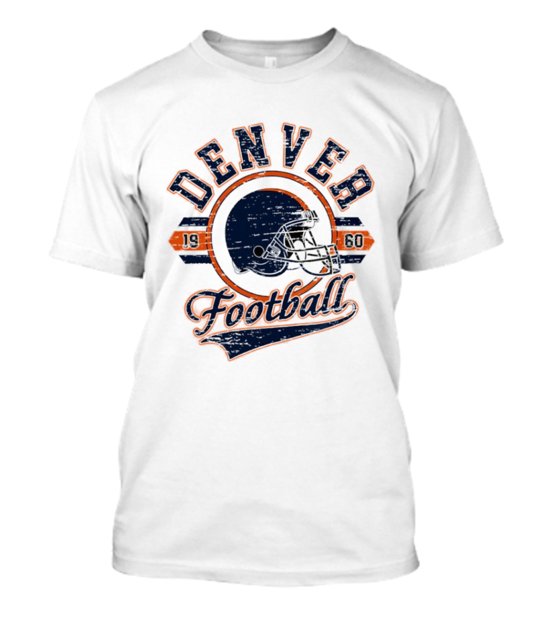 Denver Broncos 1960 Helmet Football Vintage Heritage T-Shirt