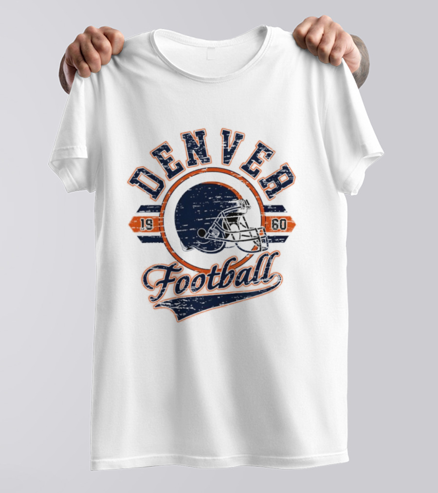 Denver Broncos 1960 Helmet Football Vintage Heritage T-Shirt