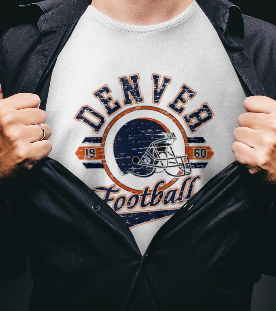 Denver Broncos 1960 Helmet Football Vintage Heritage T-Shirt