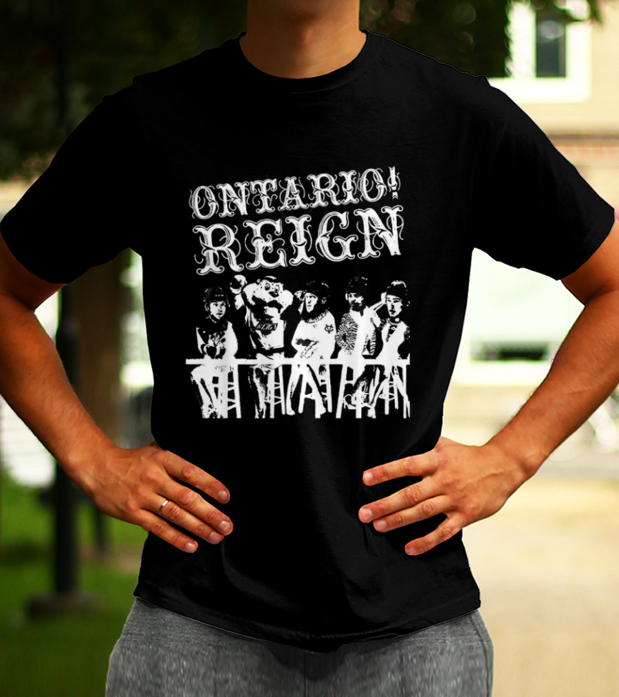 Ontario Reign Ice Hockey Emo Punk Theme Night Panic T-Shirt