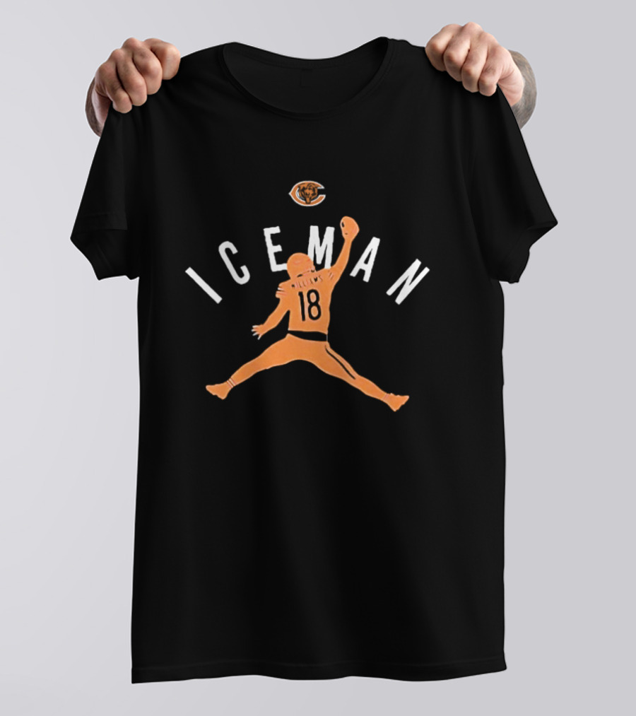 Caleb Williams Chicago Bears Iceman Jumpman 18 Football T-Shirt