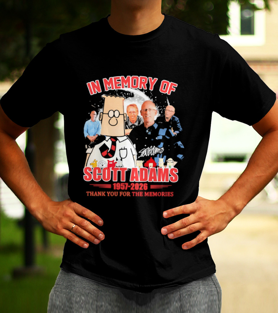 Scott Adams In Memory 1957 2026 Thank You For The Memories T-Shirt