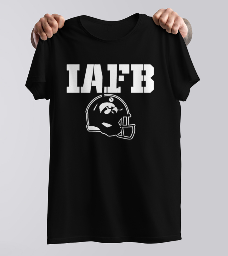 Iowa Hawkeye IAFB Helmet Football Gear T-Shirt