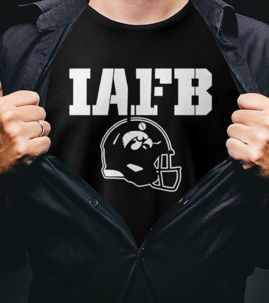 Iowa Hawkeye IAFB Helmet Football Gear T-Shirt