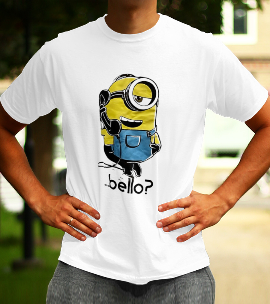 Despicable Me Minions Bello Yellow Character With Blue Overalls T-Shirt