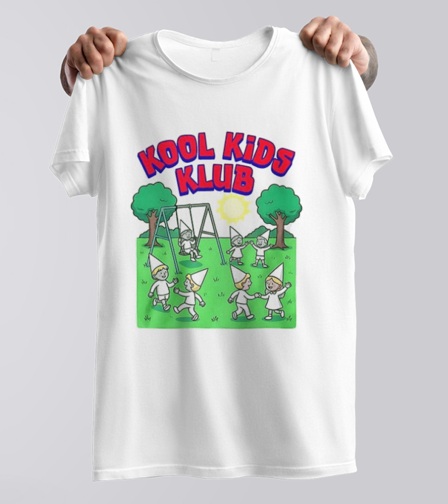 Kool Kids Klub Cartoon Playground Sun Swinging Scene T-Shirt