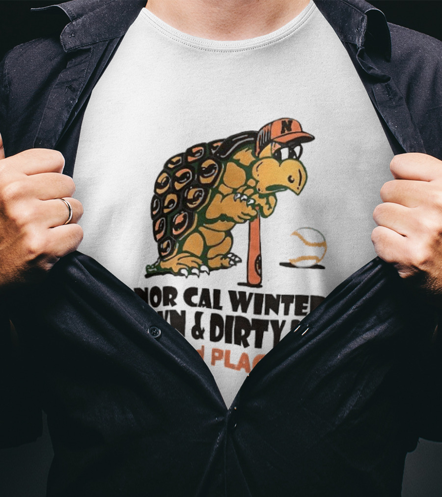Nor Cal Winter Down And Dirty 2001 2nd Place Turtle Bat And Ball T-Shirt