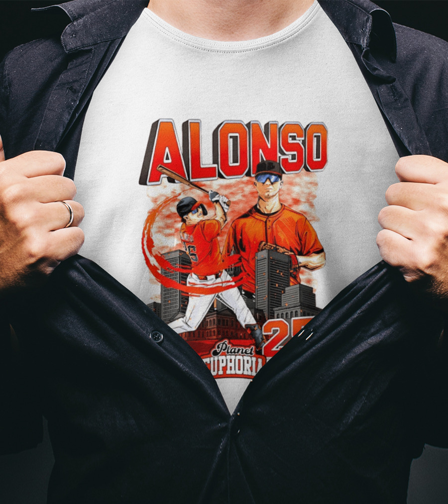 ALONSO New York Mets Planet Euphoria 25 T-Shirt