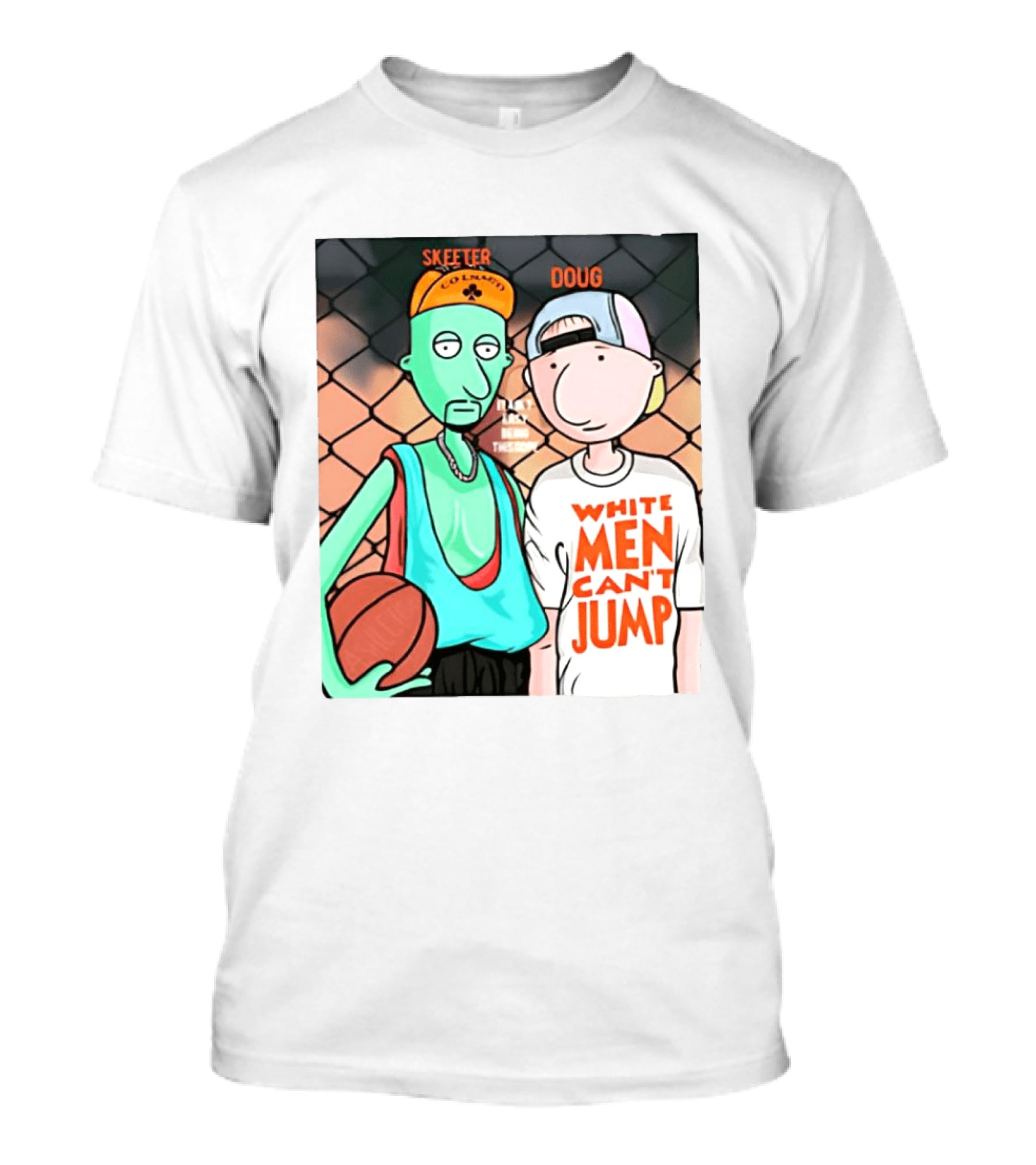 Skeeter Doug Basketball White Men Can't Jump Cartoon Characters T-Shirt
