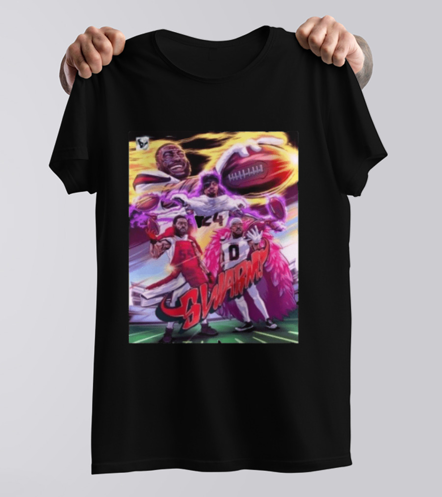 Houston Texans Swarm 2026 Football Legends Illustrated T-Shirt