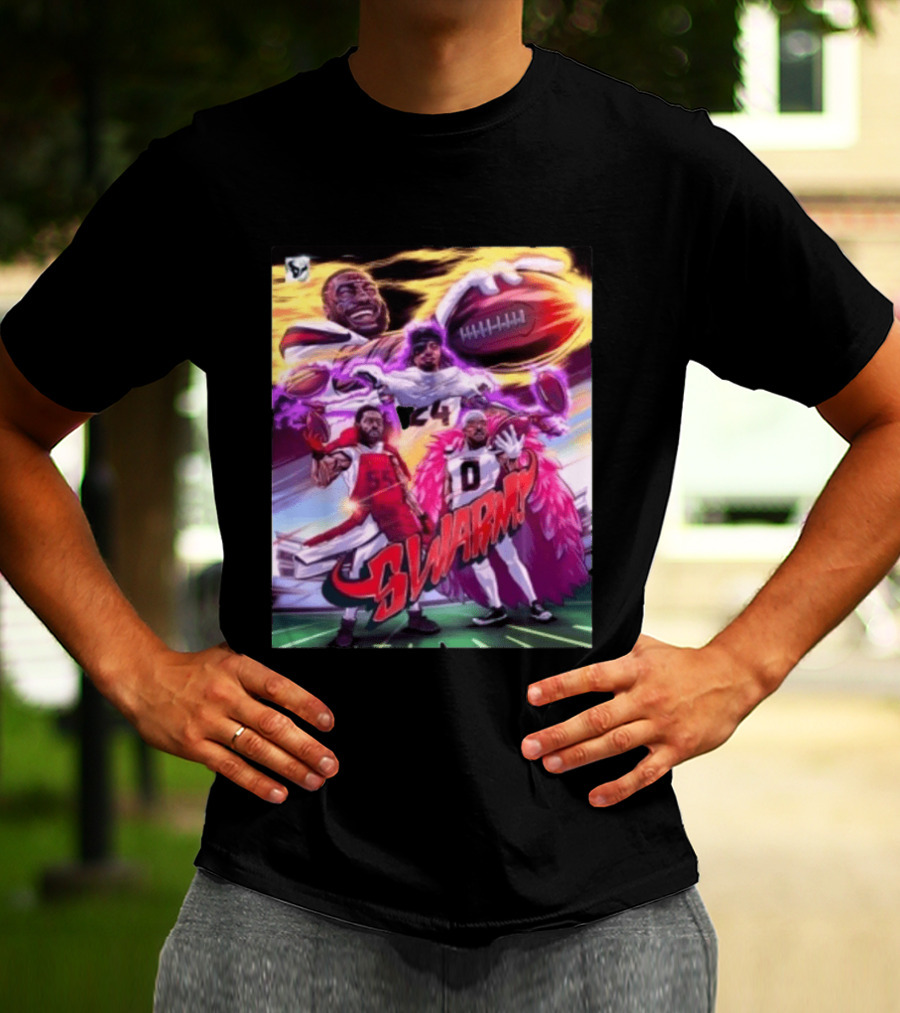 Houston Texans Swarm 2026 Football Legends Illustrated T-Shirt