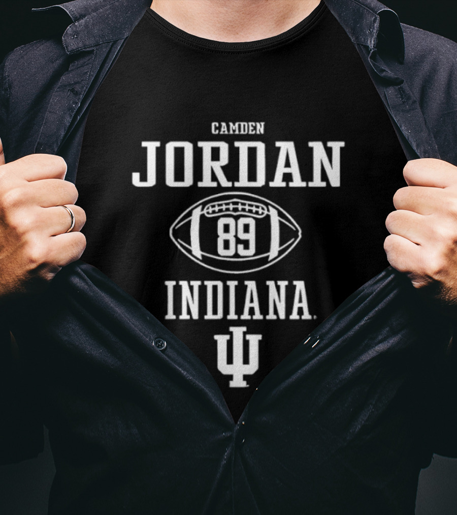 Camden Jordan 89 Indiana Hoosiers IU Football T-Shirt