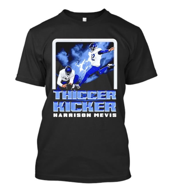 Harrison Mevis Thiccer Kicker Lightning Football Action T-Shirt