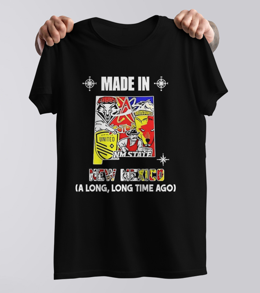 Made In New Mexico A Long Long Time Ago Sport Team Logos Mashup Dallas Cowboys Red Sox Chiefs New York Giants Yankees Lakers Cubs 49ers T-Shirt