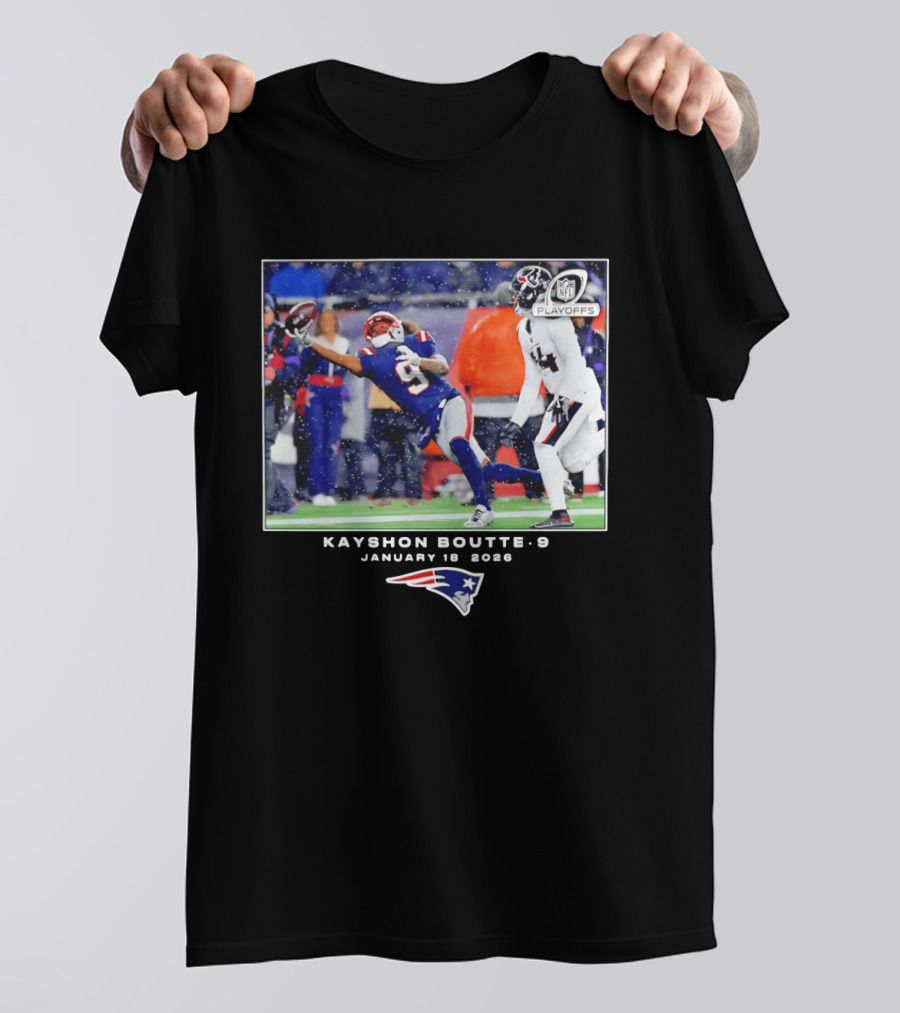 Kayshon Boutte New England Patriots January 18 2026 Playoffs T-Shirt