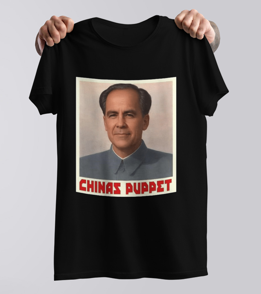 Mark Carney China's Puppet Mao Suit Caricature T-Shirt