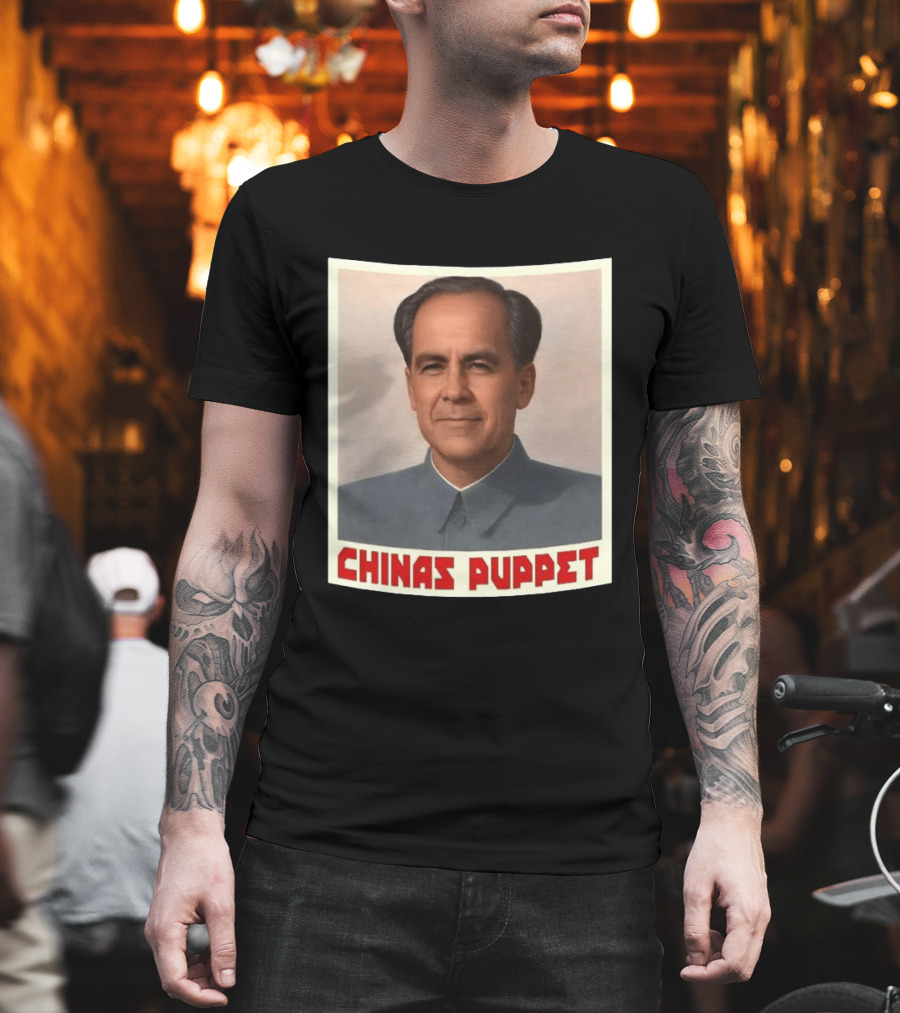 Mark Carney China's Puppet Mao Suit Caricature T-Shirt