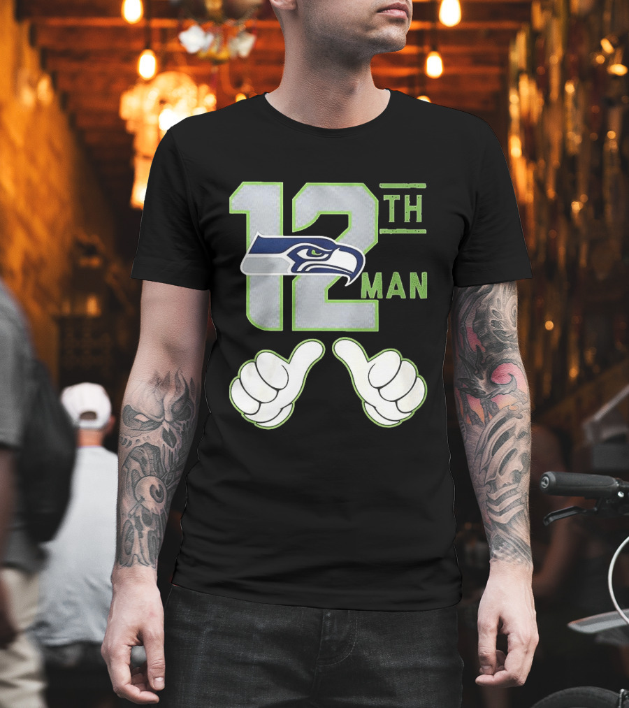 Seattle Seahawks 12th Man Fan Favorite NFL Team Spirit T-Shirt