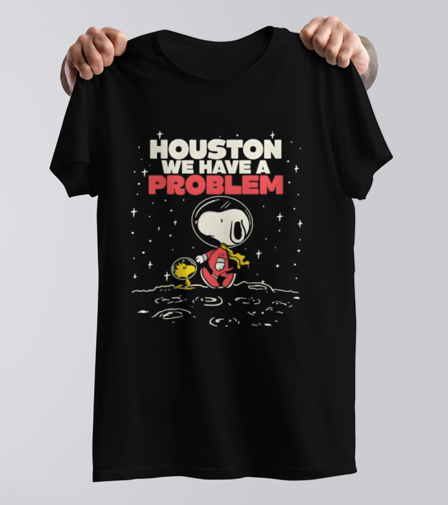 Snoopy Woodstock Houston We Have A Problem Space Adventure T-Shirt