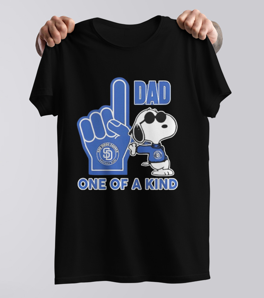 San Diego Padres Snoopy Number One Dad One Of A Kind T-Shirt
