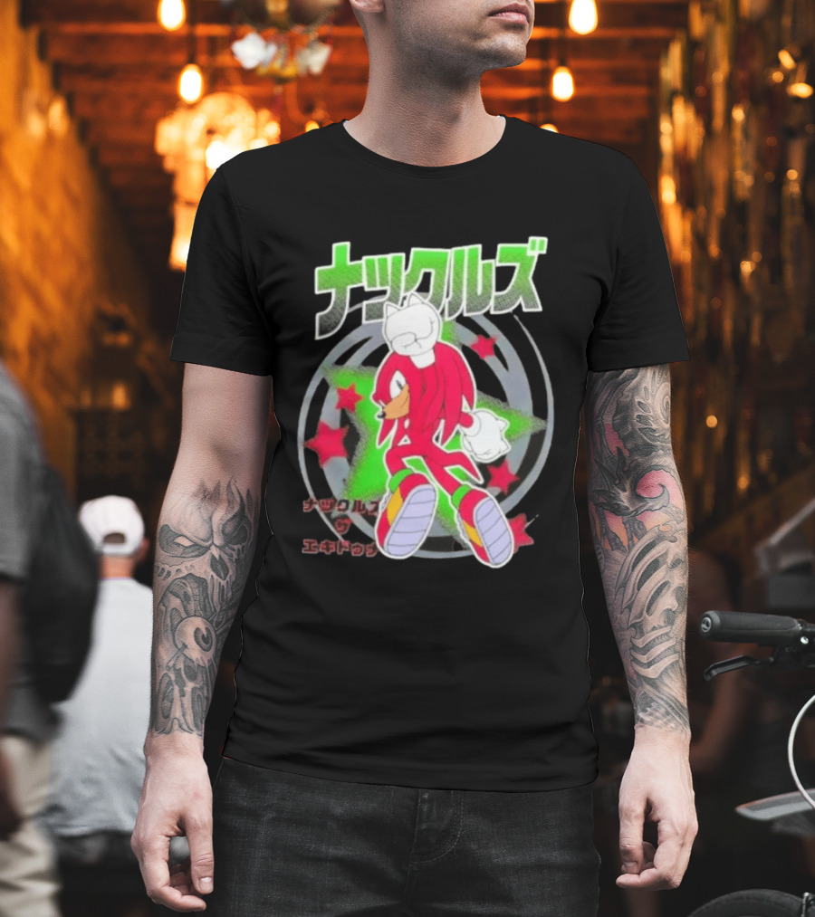 Knuckles The Hedgehog Japanese Star T-Shirt