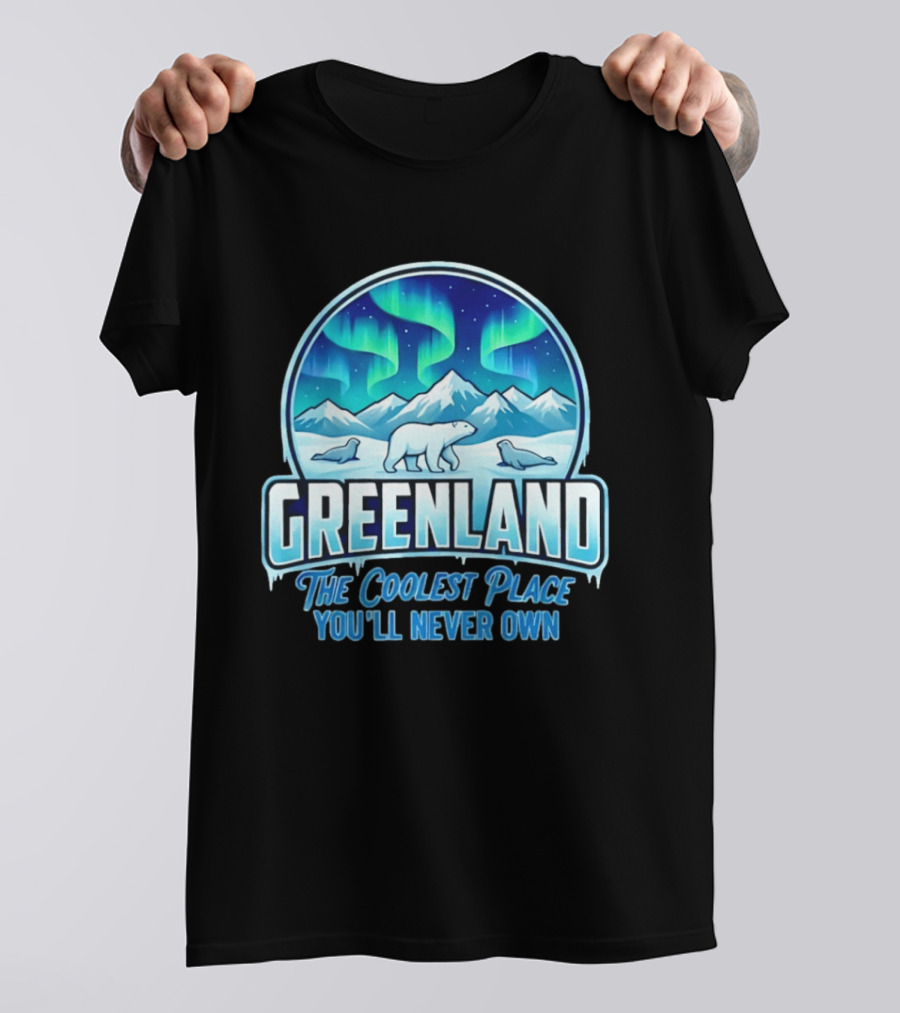 Greenland Northern Lights Polar Bear Arctic Adventure The Coolest Place You'll Never Own T-Shirt