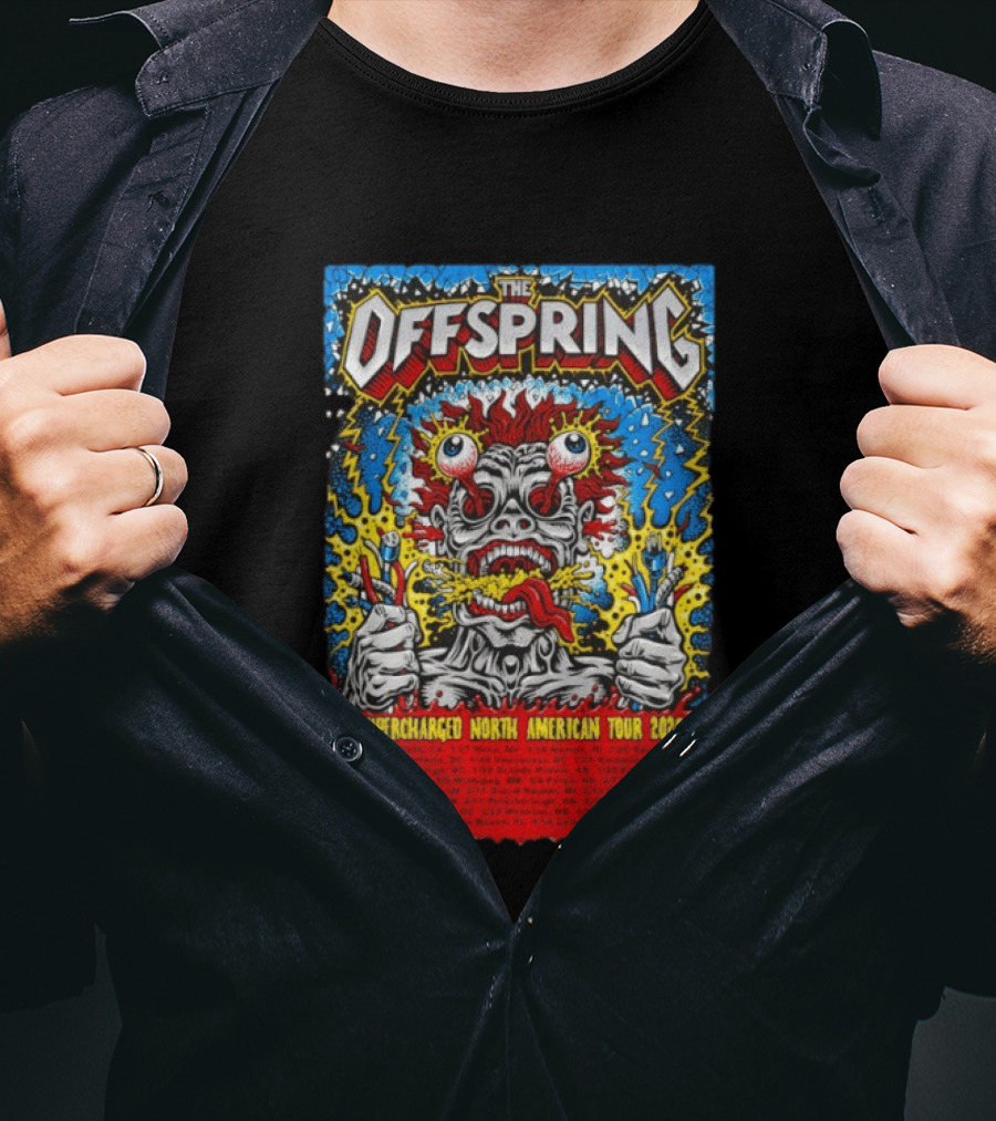 The Offspring Supercharged North American Tour 2026 Concert Dates And Venues T-Shirt