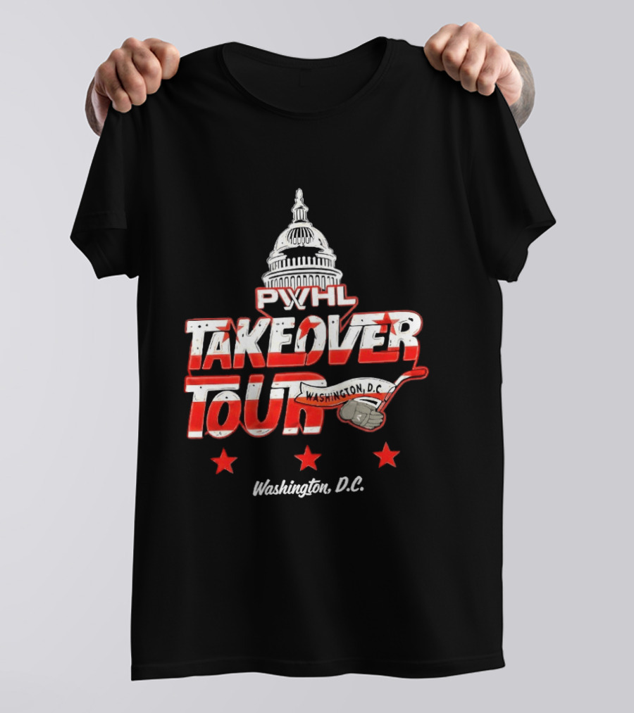 PWHL Takeover Tour Washington D.C. Capitol Stars T-Shirt