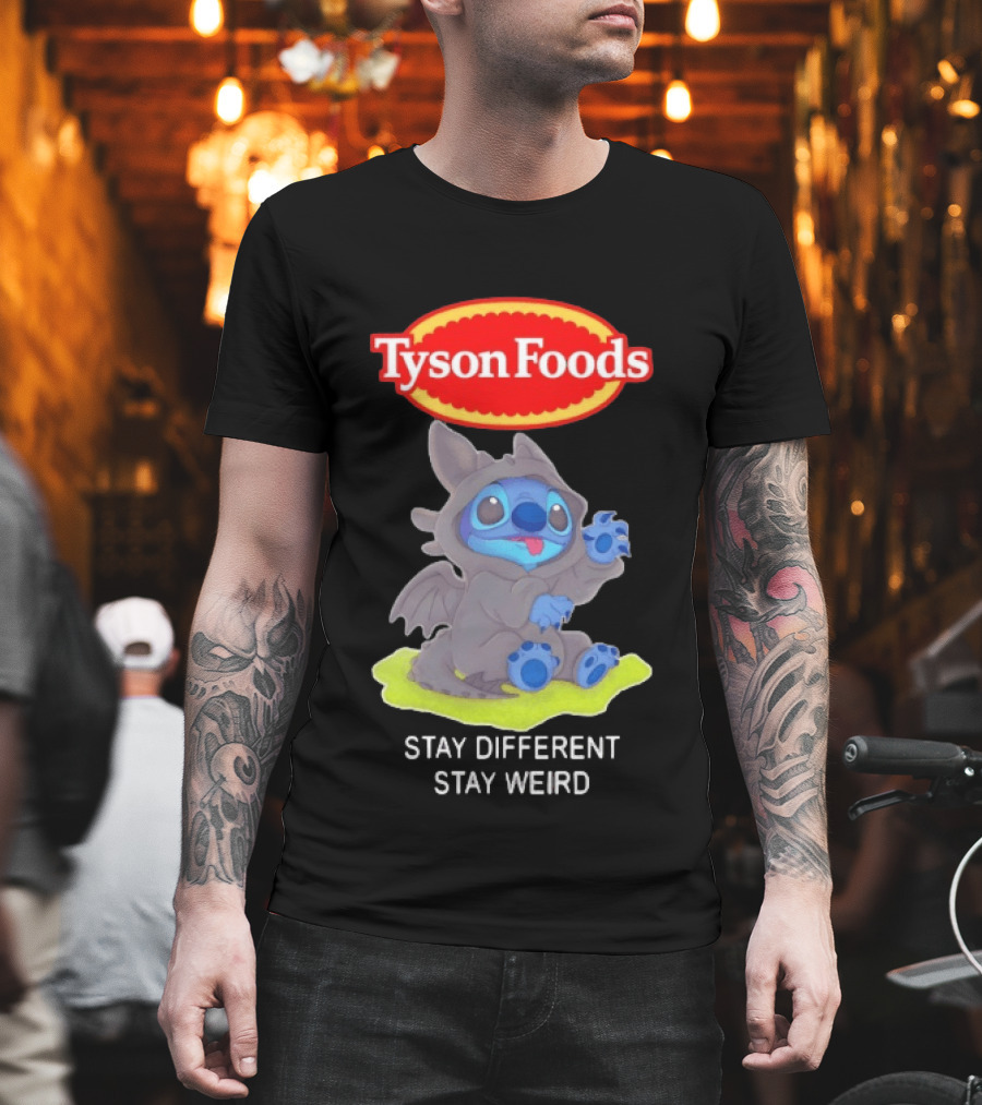 Tyson Foods Toothless Stitch Stay Different Stay Weird T-Shirt