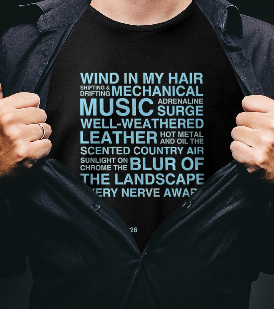 Wind In My Hair Mechanical Music Adrenaline Surge Toronto August 2026 T-Shirt