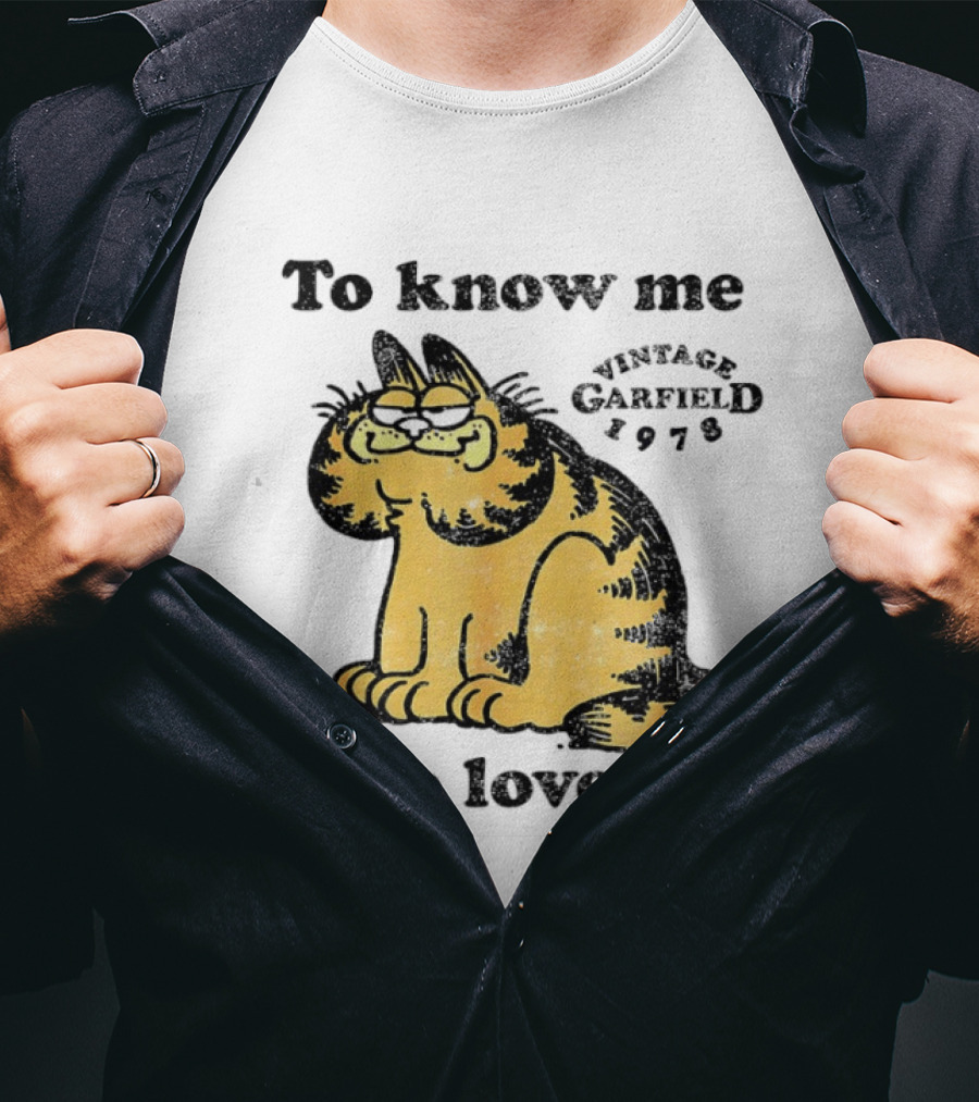 Vintage Garfield 1978 To Know Me Is To Love Me T-Shirt