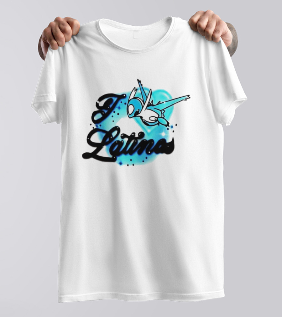 I Latinas Lugia Pokémon Style Art Blue T-Shirt