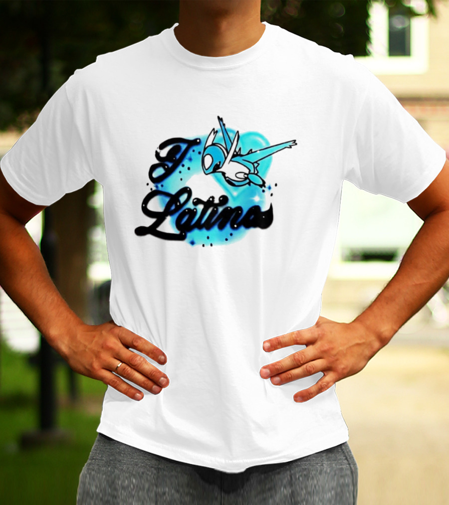 I Latinas Lugia Pokémon Style Art Blue T-Shirt