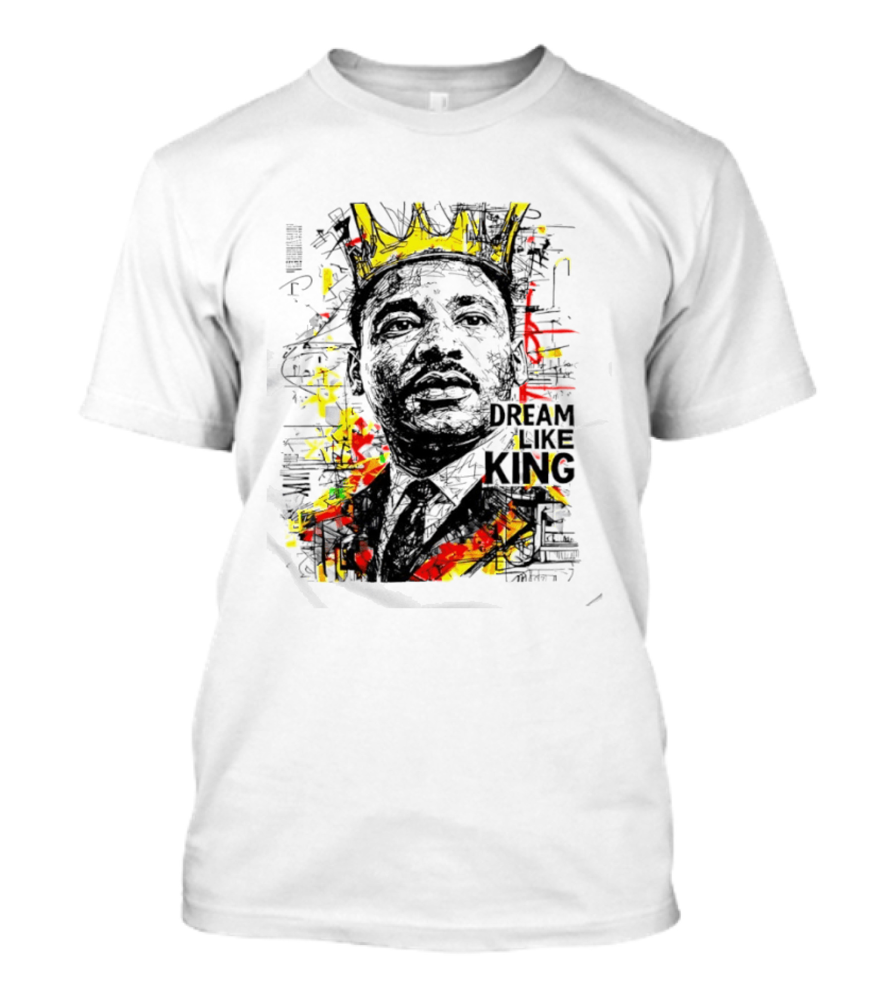 Martin Luther King Jr Dream Like King Colorful T-Shirt