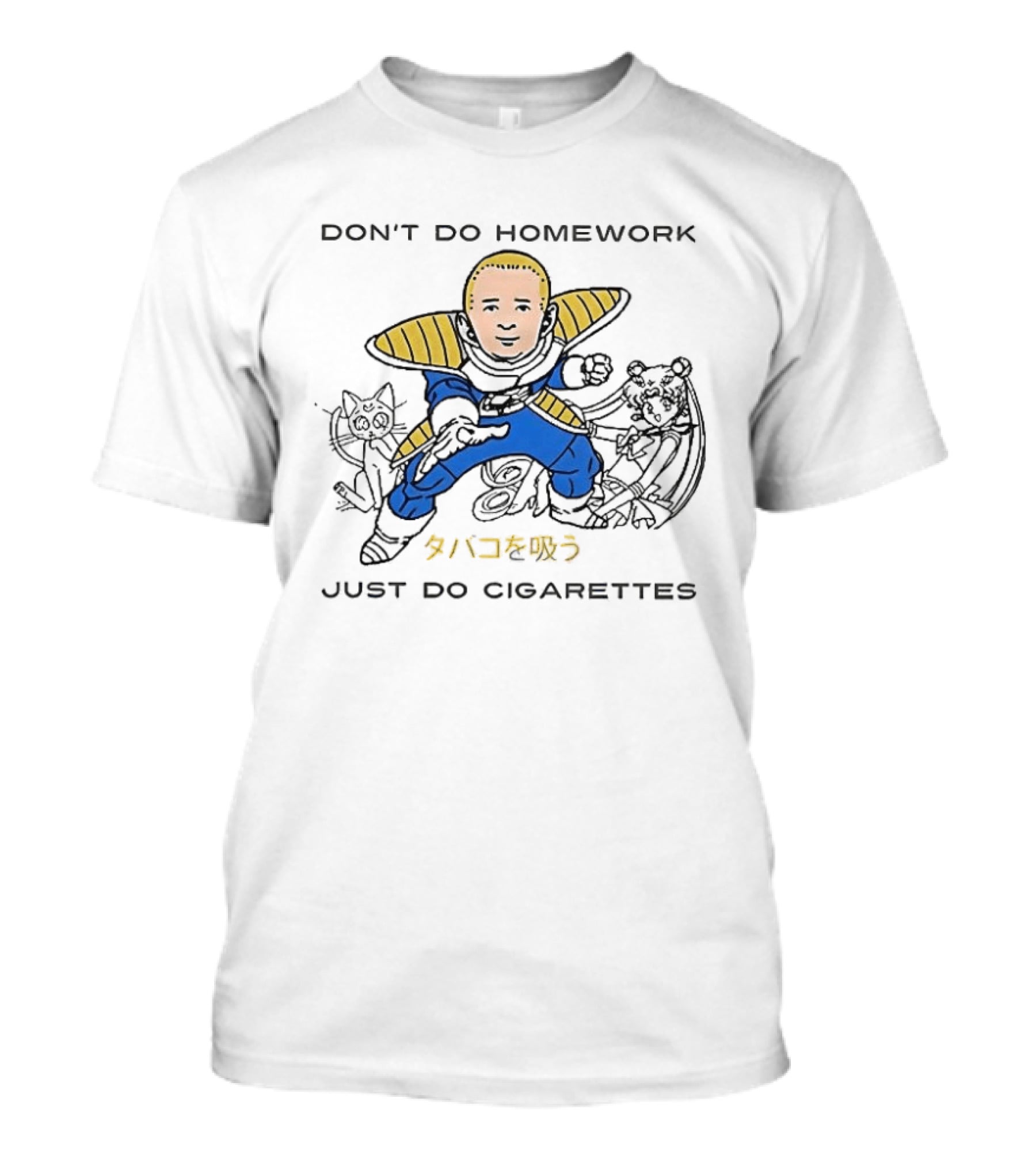 King Of The Hill Bobby Don't Do Homework Just Do Cigarettes Dragon Ball T-Shirt