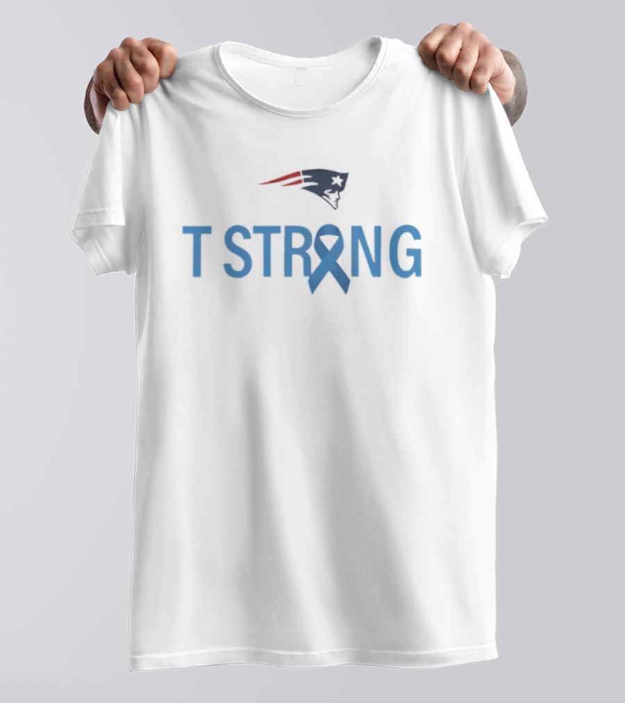 T Strong Patriots New England Blue Ribbon T-Shirt
