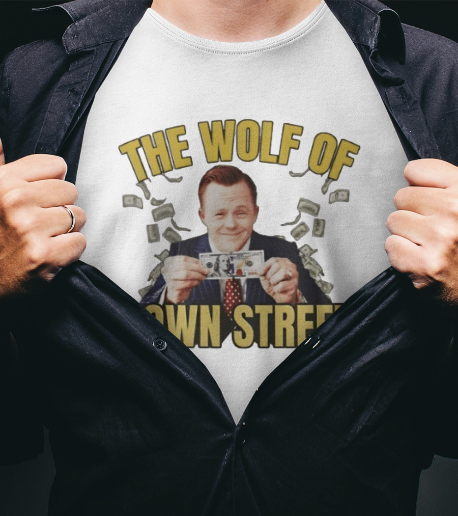 The Wolf Of Down Street Money Holding Businessman T-Shirt