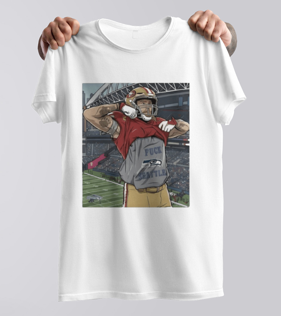 SF 49ers George Kittle Rivalry Message Seattle Game Day T-Shirt